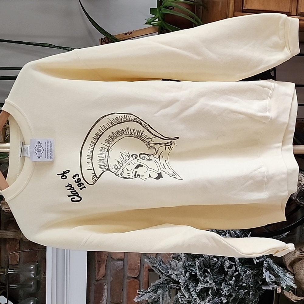 NWT Retro Class Of 1963 Trenton High School 45th Reunion Crewneck Sweatshirt Lg